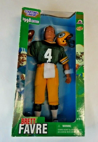 Vintage Starting Lineup Brett Favre 12" Figure NIB 1998 Green Bay Packers Kenner Cover