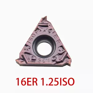 10 piezas 16ER 1.25ISO Insertos de corte de rosca externos 16ER para herramienta de rosca SER SNL - Imagen 1 de 2