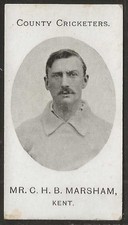 TADDY-COUNTY CRICKETERS CRICKET 1907 KENT-#12- MR. C.H.B. MARSHAM