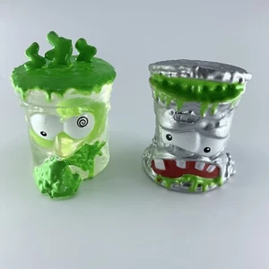 Lot of 2 Mini Loose Zuru Smashers Series 2 Gross Old Can and Green Barf Bucket - Picture 1 of 4