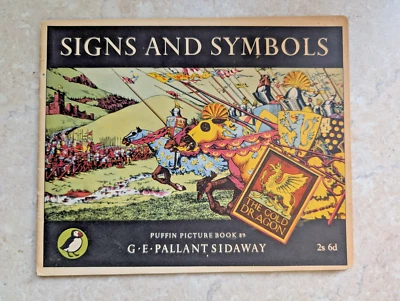 1953 Penguin Puffin SIGNS AND SYMBOLS  Heraldry Shields Martlet Puzzle 1st ed - Image 1 of 4
