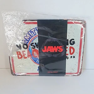 JAWS Loot Fright Loot Crate Exclusive Shark Bite Beach Closed Tin Sign Decor - Picture 1 of 3