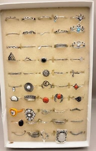50 Unique Fun Fashion Rings Different Styles And Sizes Group 3 Sold As Is - Picture 1 of 4