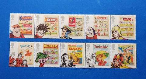Great Britain Stamps, Scott 3012a, 3017a Complete Set MNH, Folded Cover