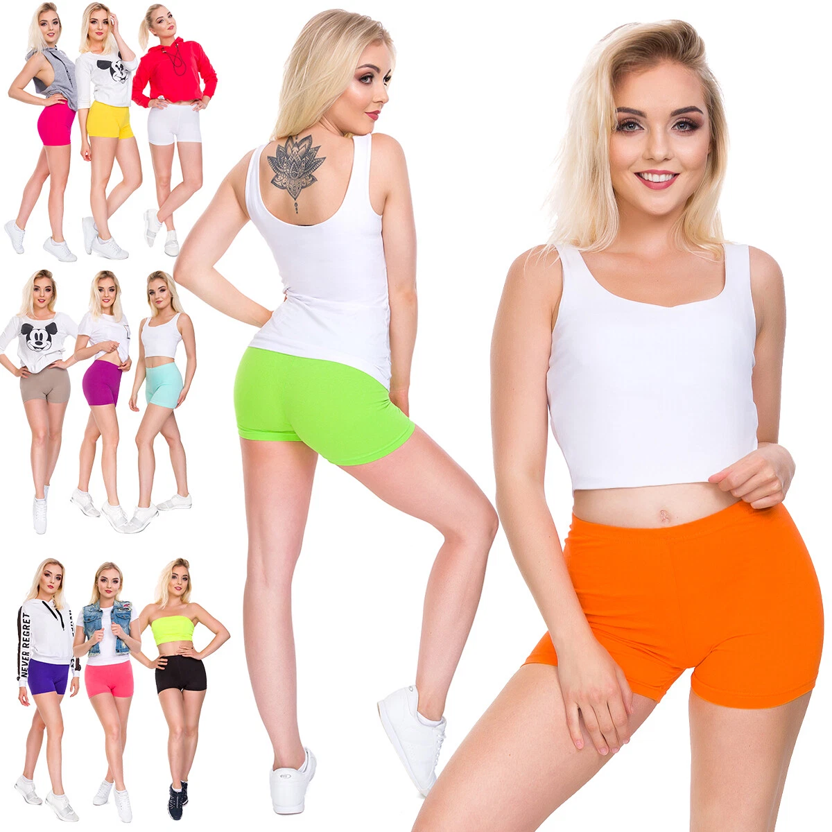 HATOPANTS Women's High Waisted Bike Shorts - Cotton Spandex Workout Shorts For Yoga, Gym, Casual Wear - View #4
