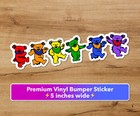 Grateful Dead Dancing Bears Sticker 5in Decal music bumper car Jerry Garcia