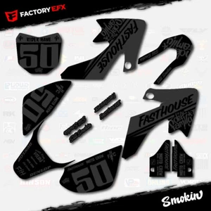 Blackout Smokin Racing Graphics Kit fits 13-25 Honda Crf50 CRF 50 Decals - Picture 1 of 8