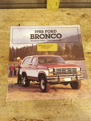 1985 Ford Bronco винтажный продажи брошюра каталог - Изображение 1 из 4