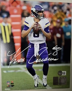 Kirk Cousins Signed Minnesota Vikings 8x10 Photo Beckett Auto Football - Picture 1 of 3