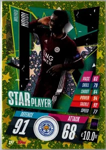 Wilfred Ndidi 2020-21 Topps cromo Match Attax refractor #28 Leicester City - Imagen 1 de 2