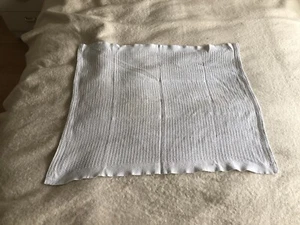 Year 2010s Small Vintage Cotton Off White Cellular Baby Blanket - Picture 1 of 5