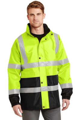 LARGE, Safety Parka Jacket, Waterproof, Yellow MENS Cornerstone CSJ24, lrage PPE - Image 1 of 4