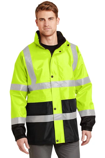 LARGE, Safety Parka Jacket, Waterproof, Yellow MENS Cornerstone CSJ24, lrage PPE - Image 1 of 4