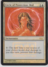 MTG Foil 1X Circle of Protection: Red X1 FNM Promo Magic - Played