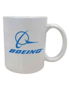Boeing Logo Coffee Tea Mug Cup Travel Aerospace Employee Pilot Crew Souvenir - Picture 1 of 1