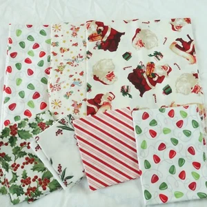 Christmas Fabric Lot Moda Novelty Prints Mary Engelbreit Quilt Cotton Santa - Picture 1 of 15