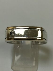 9 Carat White Gold GENTS DIAMOND SET SIGNET Ring