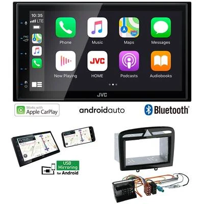 JVC Autoradio Apple CarPlay Android Auto für Peugeot 308 Facelift 2009-2014 - Bild 1 von 4