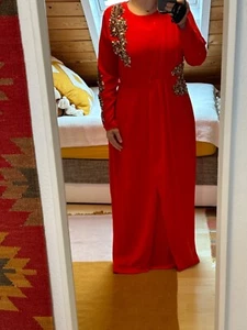 Abendkleid lang rot, zweiteilig mit Innenteil, nicht durchsichtig - Bild 1 von 8