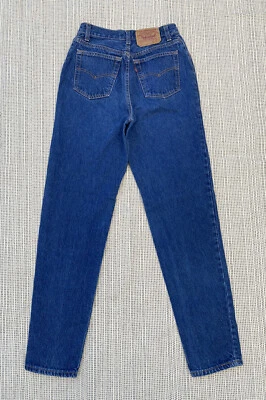 vintage 1990 LEVIS WOMENS 501 17501-0115 denim jeans TAG SIZE 9 BLUE 90s MOM - Image 1 of 4