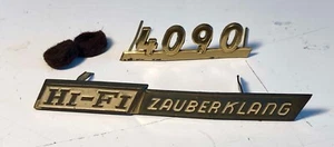 Vintage Grundig Tube Radio Type 4090 original set badges - Picture 1 of 1