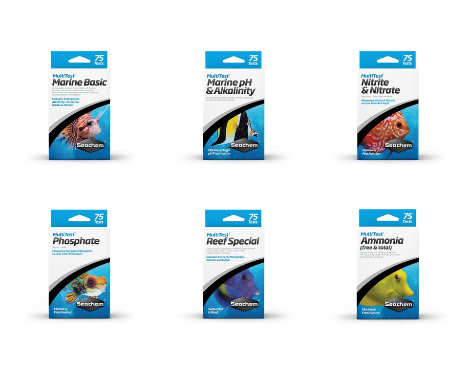 SEACHEM - MultiTest - Wassertests für das Aquarium - Meerwasser/Süßwasser