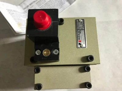 VÁLVULA DE RETENCIÓN ROSS 2778C5905 OPERADA POR PILOTO NUEVA. 3/4" NPT, 120VAC, EP Foto 1 de 4