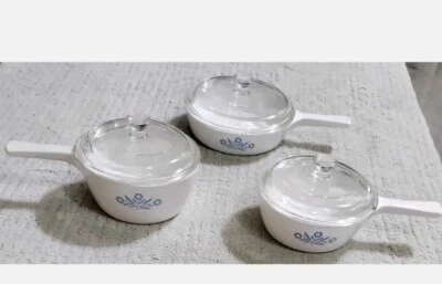 Corning посуда набор ручки блюда василька синий P-81-B P-82-B P-83-B с крышками - Изображение 1 из 4