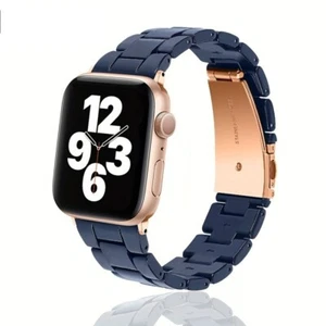 Elegante y Moderna Hebilla Mariposa Tres Cuentas para Correa de Reloj de Resina Apple - Imagen 1 de 1