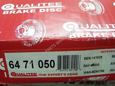 Rotor de freio a disco dianteiro Qualitee Italian R71050 compatível com Acura Legend - Imagem 1 de 4