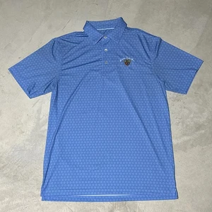 MINT FootJoy Shirt Men’s SZ Large AOP Golf Polo Meadow Lake Acres Wicking Blue - Picture 1 of 9