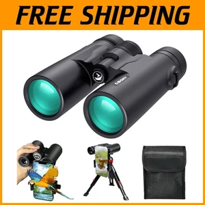 Lightweight 8x42 Waterproof Binoculars with Smartphone Adapter - HD Viewing - Picture 1 of 9