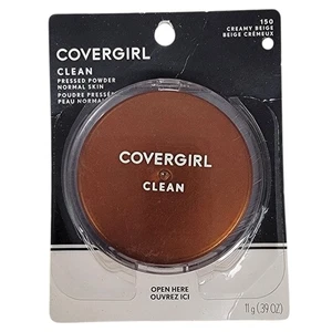 COVERGIRL Clean Pressed Powder 150 CREAMY BEIGE Original Talc - Picture 1 of 2