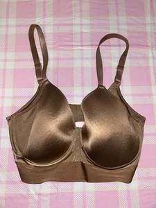 Bali Damen BH 38D braun Longline T-Shirt kabellos leicht gefüttert - Bild 1 von 5