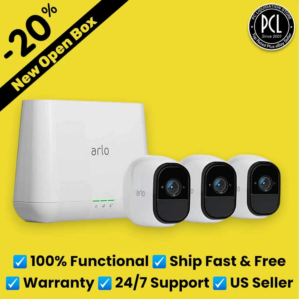✅ Cámara de seguridad HD NETGEAR AVM4000C-100NAS Arlo Pro recargable sin cables paquete de 3 ✅ Foto 1 de 2