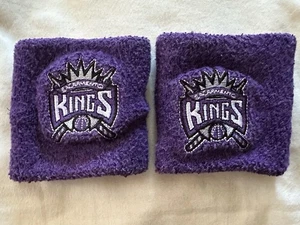 SACRAMENTO KINGS PURPLE & SILVER WRISTBANDS SET EXCELLENT CONDITION EARLY 2000'S - Picture 1 of 2