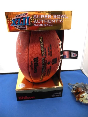 Super Bowl XLII, WILSON", EL DUK Auténtico Juego de Fútbol Firmado, ROCKY BERNARD, Foto 1 de 4