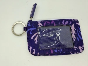 Vera Bradley Zip ID Case Purple Paisley Amethyst - Picture 1 of 9