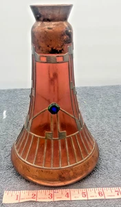 Vintage Kunstglas Sezessionist Vase Art Deco Jugendstil Silber Kupfer Antik - Bild 1 von 24