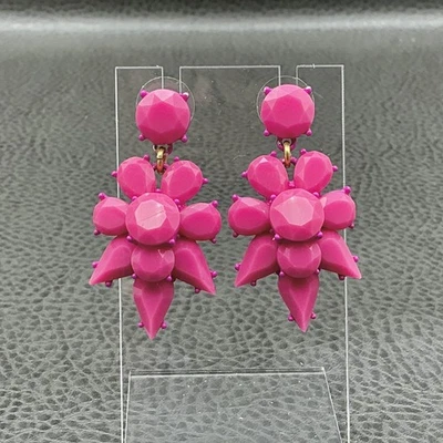 Женские розовые граненые серьги-капли J.Crew висячие ювелирные изделия 2 дюйма - Изображение 1 из 4