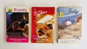 Lote de 3 novelas románticas Harlequín en español – Bianca, Deseo, Julia - Picture 1 of 10