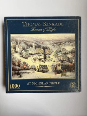 Gibsons 1000 Piece Jigsaw Puzzle Thomas Kinkade St Nicholas Circle Complete - Image 1 of 3