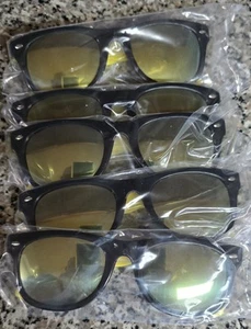 Kids Yellow Sunglasses, Unisex, 5 Pairs - Picture 1 of 2