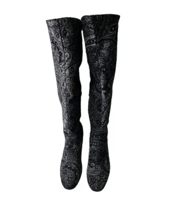 Botas para mujer Diba Babs negras y grises de tela de cachemira talla: 11 m Foto 1 de 4