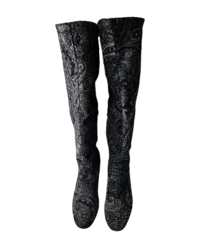 Botas para mujer Diba Babs negras y grises de tela de cachemira talla: 11 m Foto 1 de 4