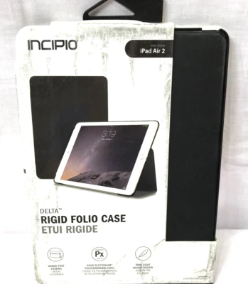Incipio Delta Rigid Folio Case (Apple iPad Air 2) (black) IPD-358-BLK ✅❤️️✅❤️️ - Image 1 of 3