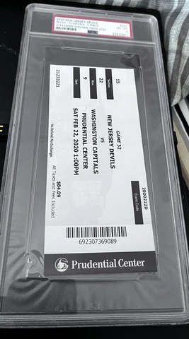 Alex Ovechkin Capitals vs Devils Ticket Goal 700 PSA 8 None Higher 2/22/2020 Cover