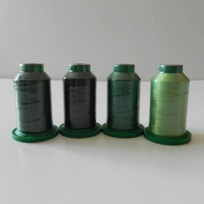 Amann Isacord 40 100% Polyester Lot of 4 Green Shades 1000M - Image 1 of 4
