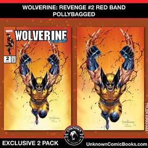 MARVEL COMICS [Paquete de 2] Wolverine Revenge #2 Red Band Unknown Comics Exclusivo Tyler Kirkham Va