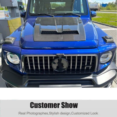 Cubierta capó capó motor carbono seco para Mercedes Benz W463 G63 G500 G550 2004UP Foto 1 de 4